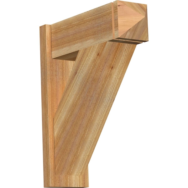 Ekena Millwork Traditional Rough Sawn Arts and Crafts Outlooker, Western Red Cedar, 8"W x 24"D x 28"H OUT08X24X28TRA03RWR - main